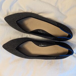 New Rothy’s The High Point In Star Studded Black Silver Size 8.5